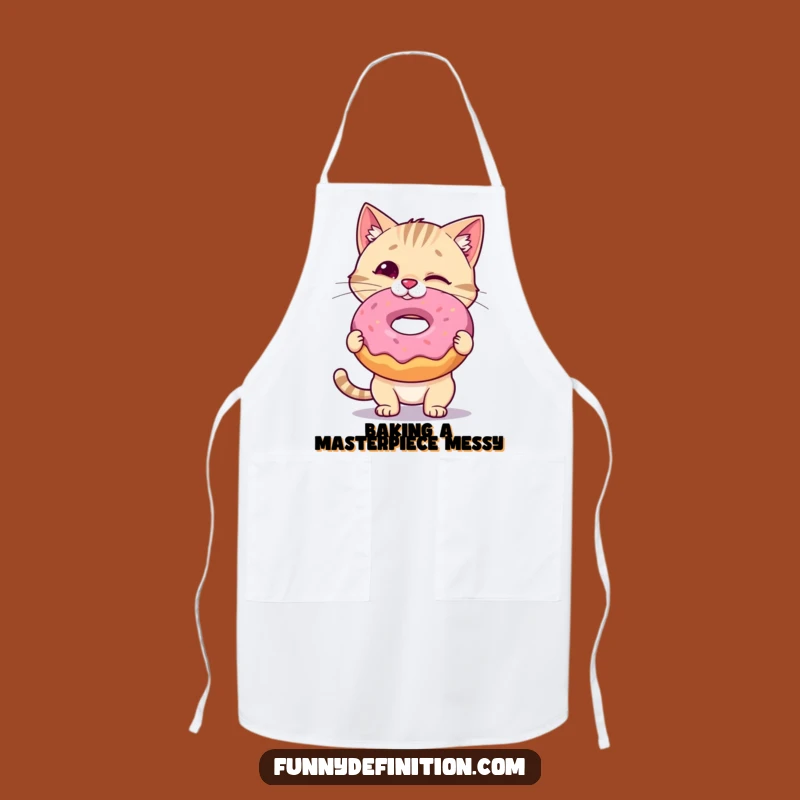 Funny Cat Baker Apron: Cook with Cute Wobble and Sweet Treats, Unique Funny Gift