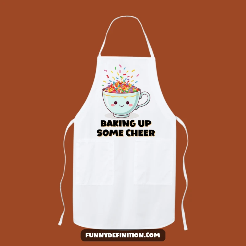 Funny Sprinkle Teacup Apron: Cook Up Smiles with this Cheerful, Colorful Kitchen Accessory