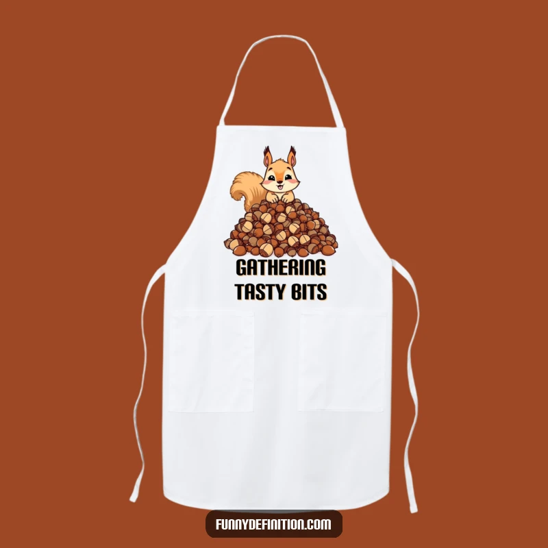 Funny Squirrel Acorn Hoarder Apron: Kitchen Stash Protection - Hilarious Funny Gift!