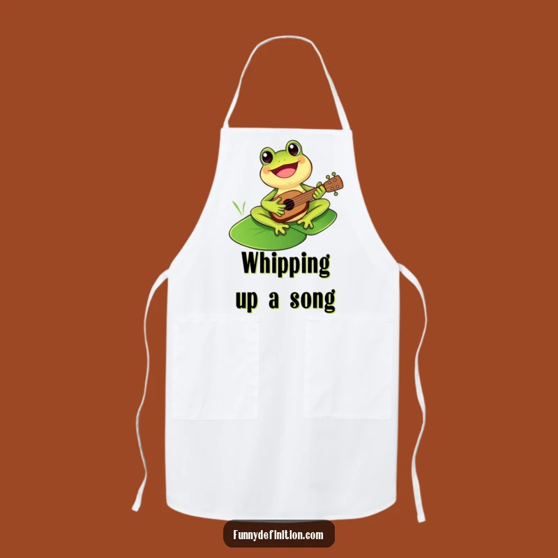 Funny Frog Ukulele Apron - Cook to Your Own Beat Gift