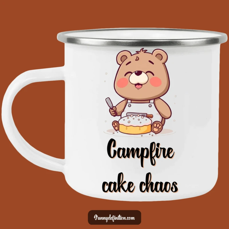 Funny Bear Baking Camping Mug: Durable Gear for the Messy Chef