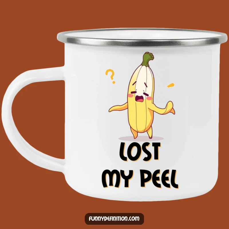 Funny Bewildered Banana Camping Mug - Hilarious Outdoor Peel-Self Confusion Cup Gift
