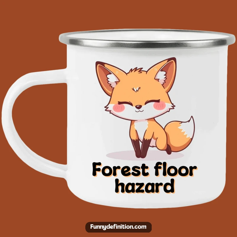 Funny Fox Tail Camping Mug - Durable & Hilarious Outdoor Clumsy Gift