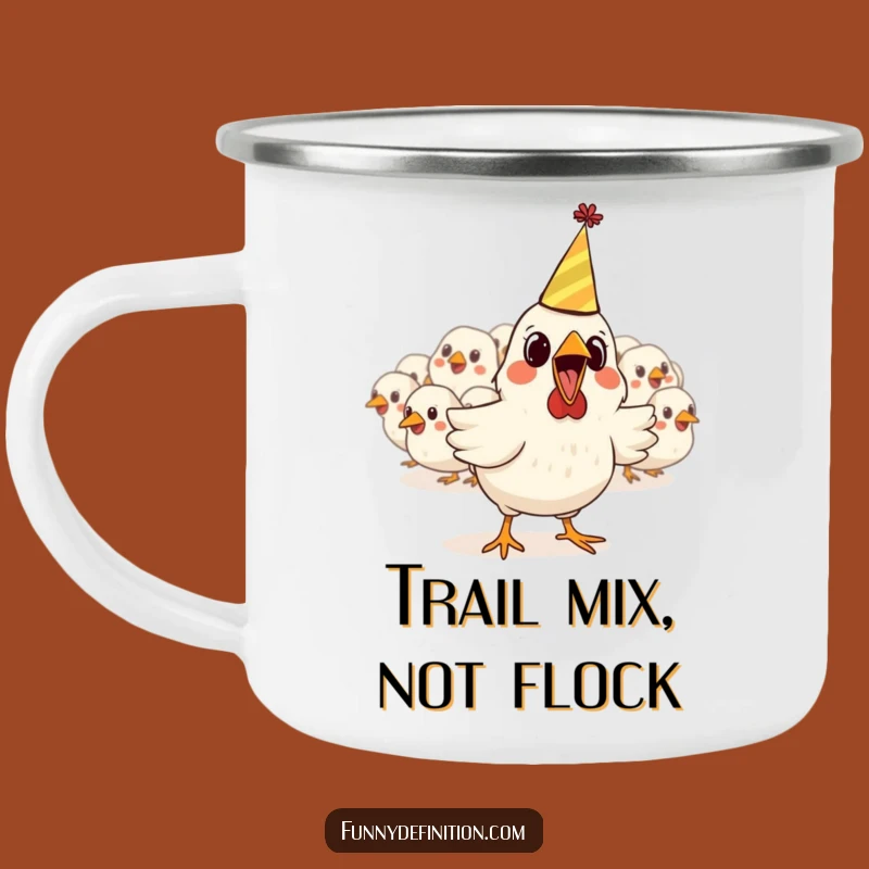 Funny Chicken Party Camping Mug: Adventure Fuel with Hilarious Style Gift