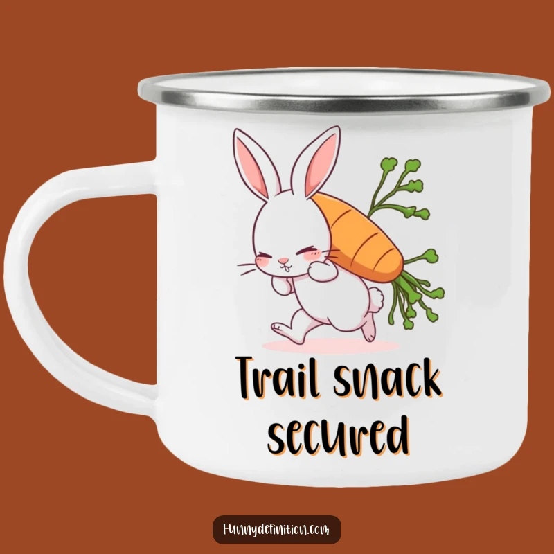 Funny Rabbit Carrot Trek Camping Mug - Hilarious Outdoor Gardener Gift