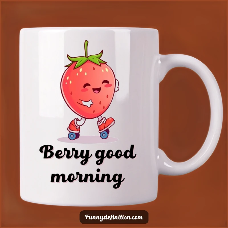 Funny Strawberry Roller Skater Mug: A Sweet Treat for Comedy Lovers