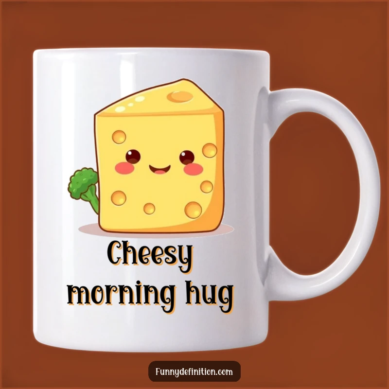 Funny Shy Broccoli Cheese Mug: Hilarious Veggie Humor, Perfect Gift