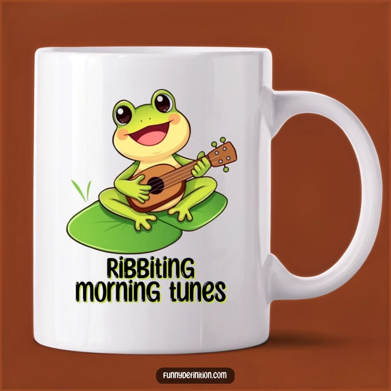 Funny Frog Ukulele Mug - Cheerful Musician Gift Idea