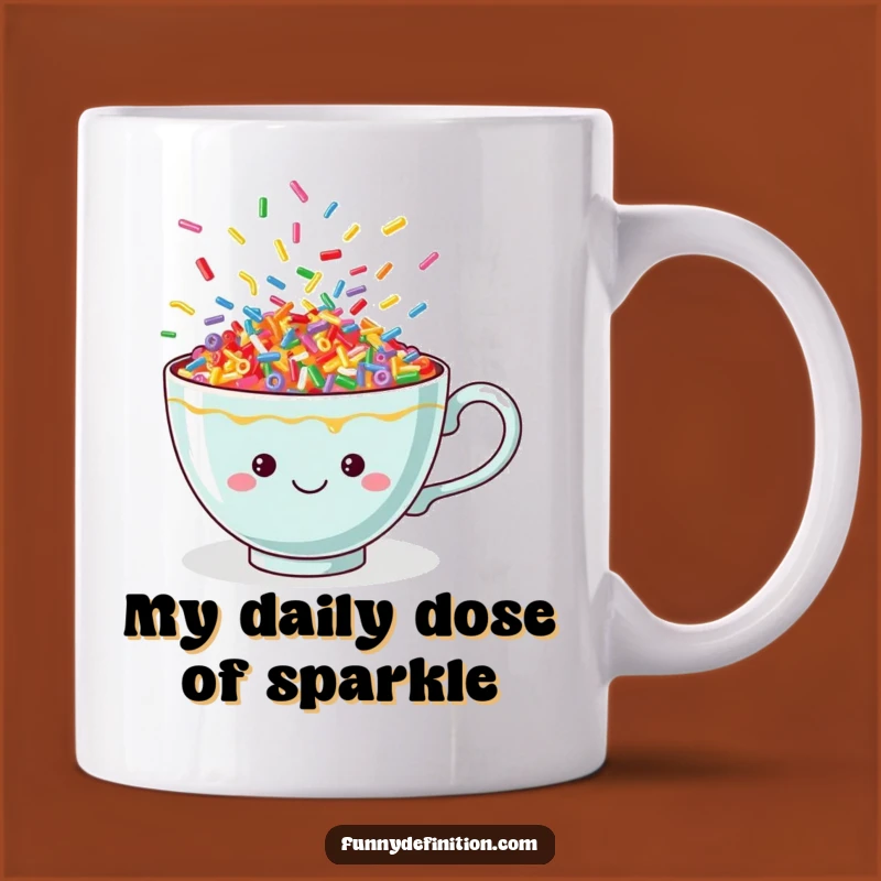 Funny Teacup Sprinkle Party Mug: A Cheerful Coffee Cup for a Joyful Morning Gift