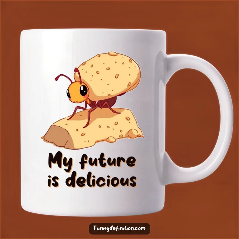 Funny Ant Carrying Giant Crumb Mug - Hilarious Motivation Gift for Him or Her
