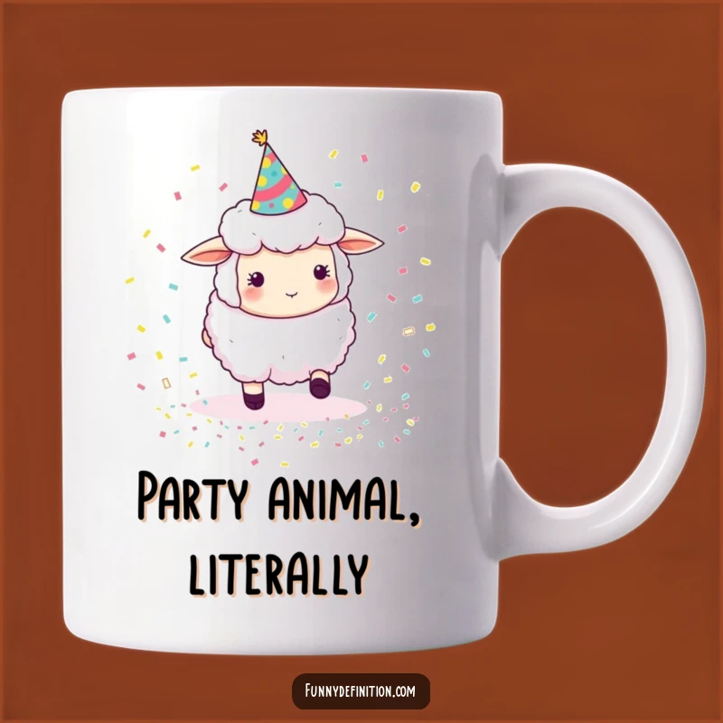 Funny Sheep Herding Confetti Mug: A Hilarious Party Gift for Sheep Lovers