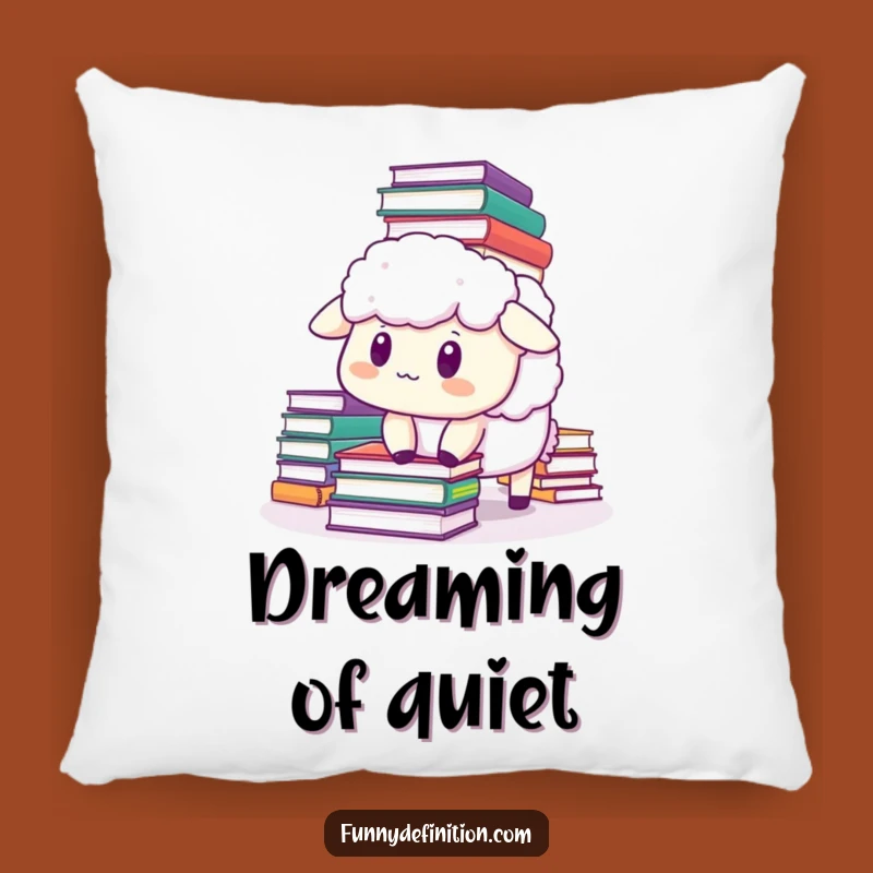 Funny Sheep Book Tumble Pillow - Comfy & Hilarious Home Decor Gift