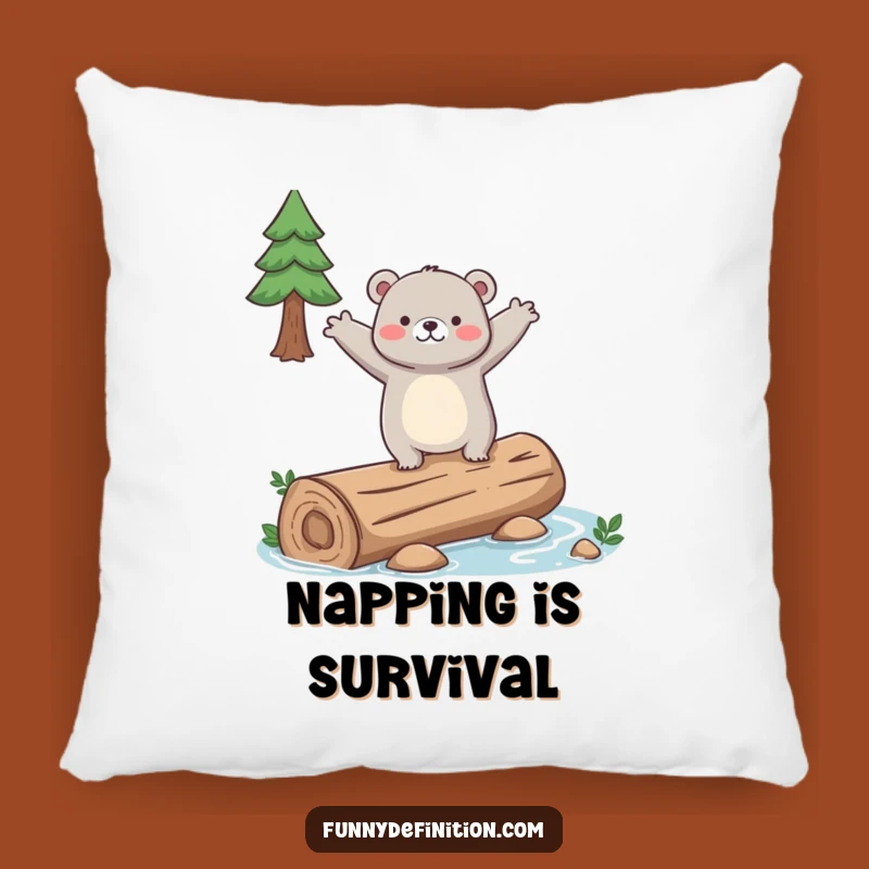 Funny Clumsy Bear Pillow - Cozy Comfort with a Mishap