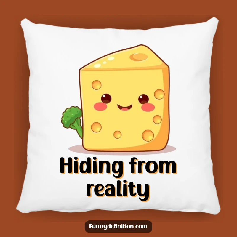 Funny Shy Broccoli Cheese Pillow: Cozy Comfort and Veggie Cheer