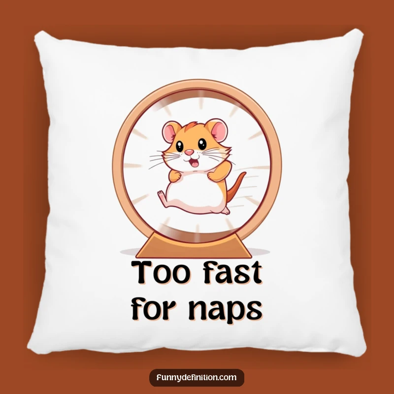 Funny Hamster Wheel Pillow - Comfy & Energetic Decor