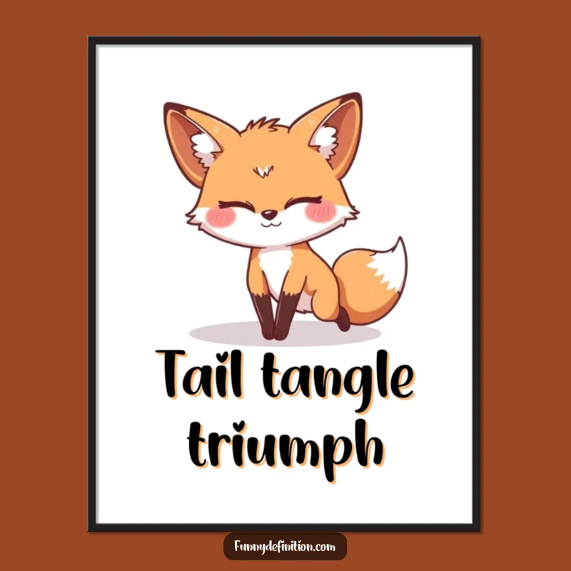 Funny Fox Tripping Digital Art - Hilarious Wall Decor & Gift