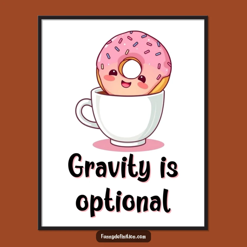 Funny Giggling Donut Digital Art: Instant Joy for Your Walls