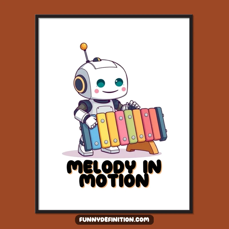 Digital Funny Robot Xylophone Art: Instant Joyful Decor, The Ultimate DIY Funny Gift
