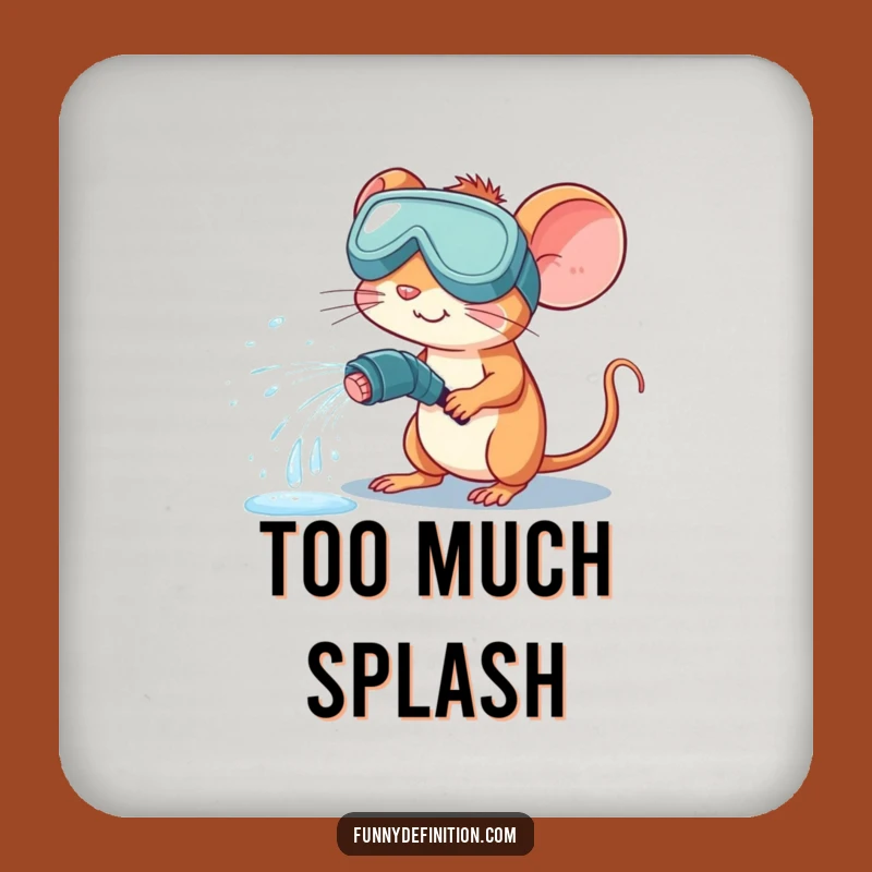 Funny Mouse Water Hose Coaster - Hilarious Protector for Drinks Gift