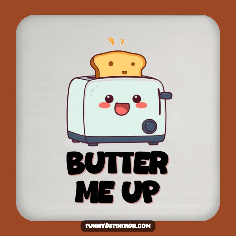 Funny Startled Toast Drink Coaster - Hilarious Breakfast Table Protection