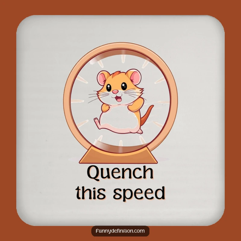 Funny Hamster Wheel Coaster - Keep Surfaces Motion-Free!