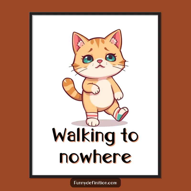 Funny Cat Socks Poster: Whimsical Wall Art for a Hilarious Gift