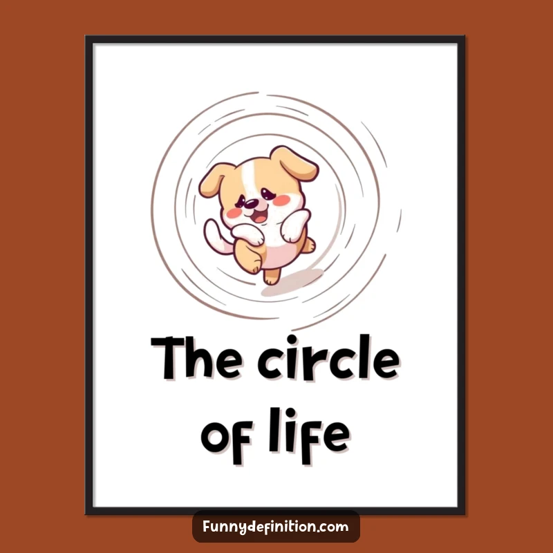 Funny Dog Tail Poster: Whimsical Wall Art for a Hilarious Gift