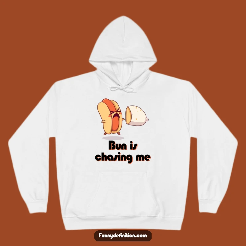 Funny Nervous Hot Dog Escape Hoodie: Cozy Chase and Laughter