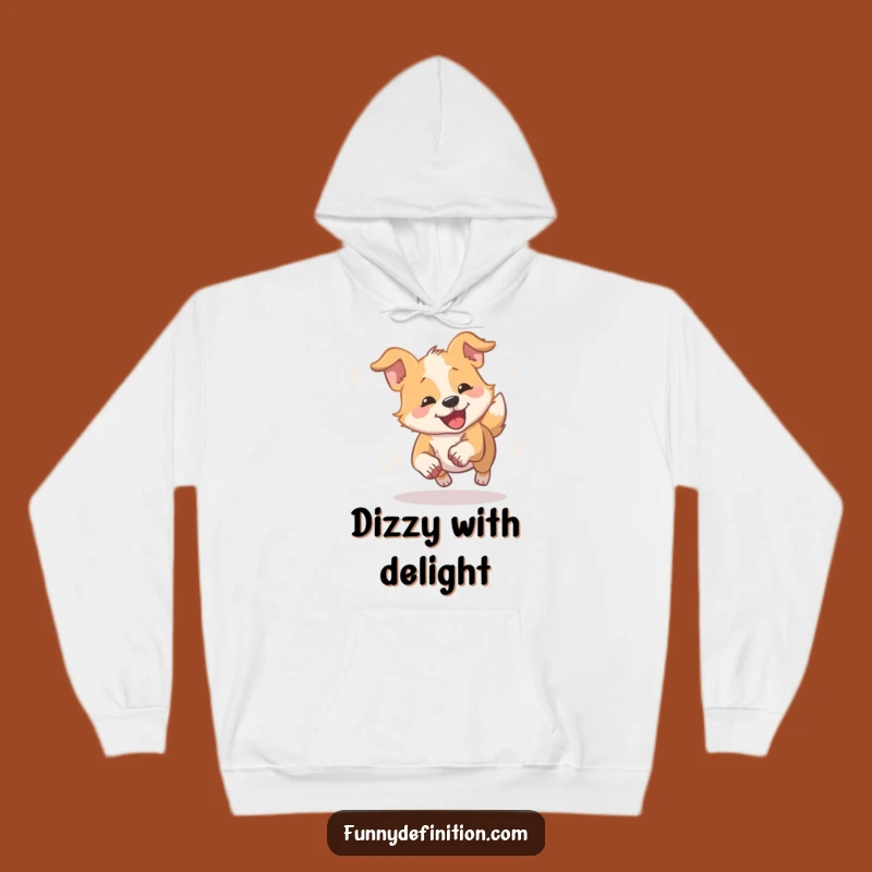 Funny Dizzy Dog Tail Chase Hoodie: Cozy and Hilarious Gift for Pet Fans