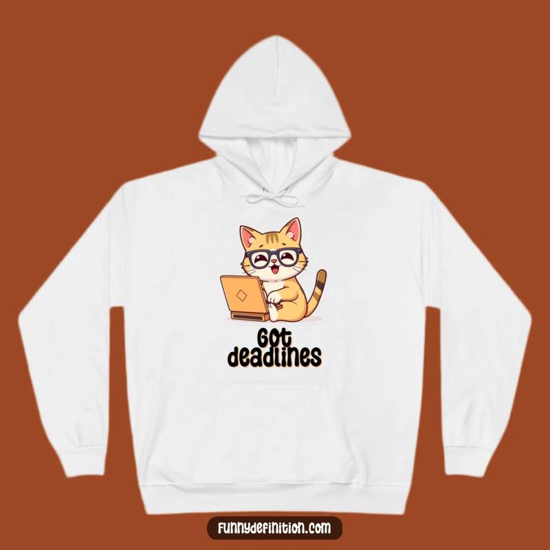 Funny Cat Typing Hoodie: Cozy Comfort for the Focused Feline Fan