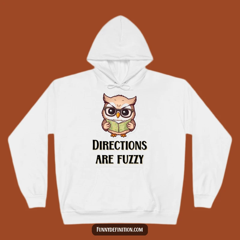 Funny Confused Owl Hoodie - Cozy & Hilarious Spectacled Bird Sweatshirt Gift