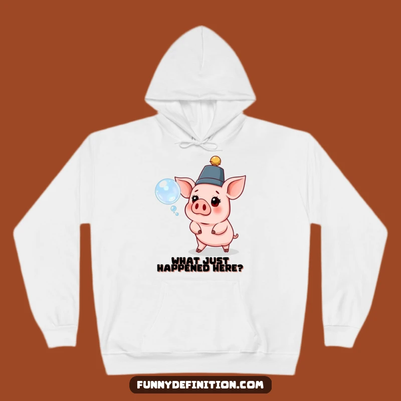 Funny Pig Hat Bubble Hoodie - Cozy Fun for Silly Days