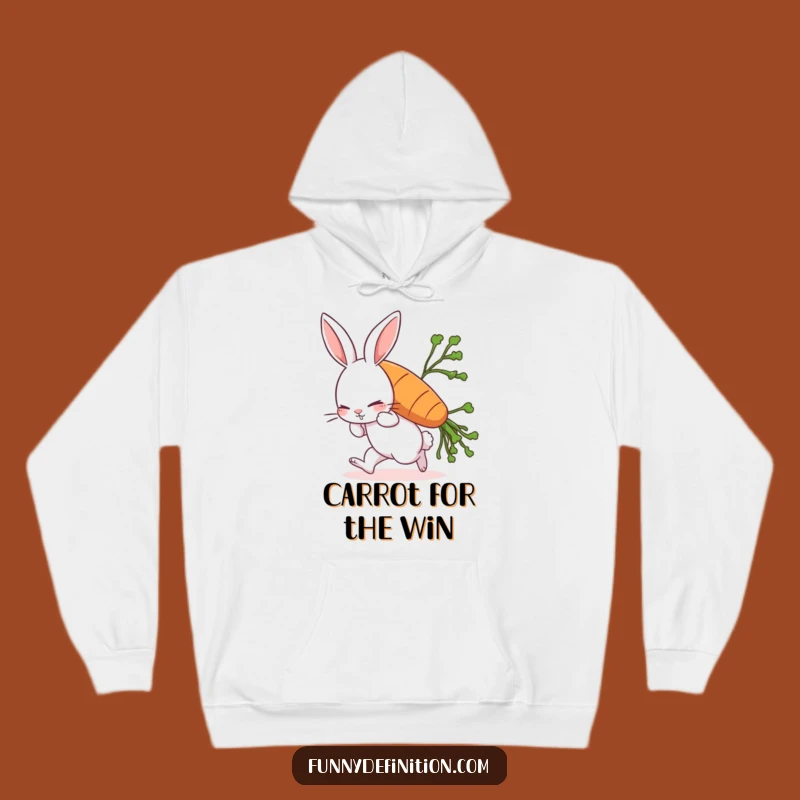 Funny Rabbit Carrot Trek Hoodie - Cozy & Hilarious Gardener Gift