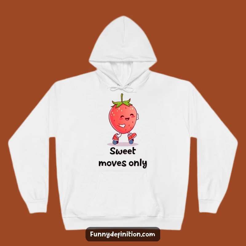 Funny Strawberry Roller Skater Hoodie: Cozy Up with Fruity Fun