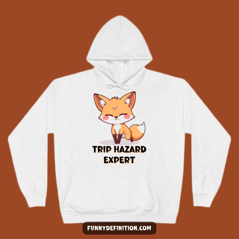 Funny Fox Tripping Hoodie - Cozy & Hilarious Clumsy Animal Apparel Gift