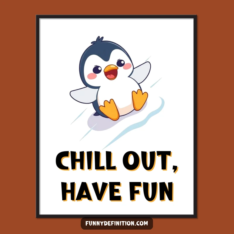 Free Printable Penguin Wall Art: Funny Downloadable Decor for Thrill Seekers