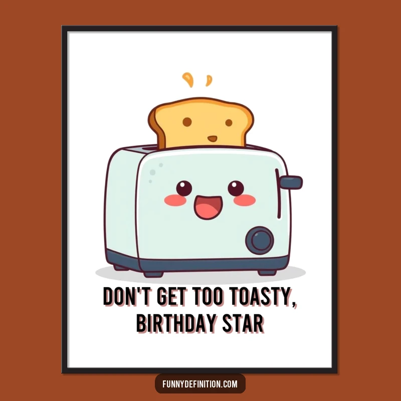 Free Printable Toast Wall Art: Shocked Toast Humorous Downloadable Poster