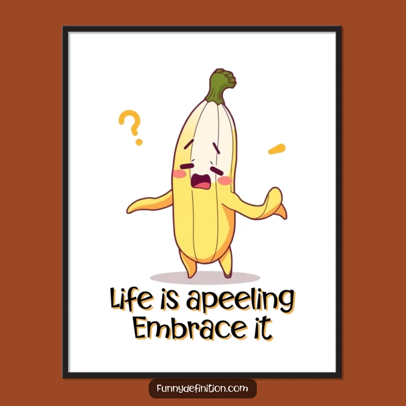 Free Printable Wall Art: Bewildered Banana's Confusion - Funny Downloadable Art for Your Home