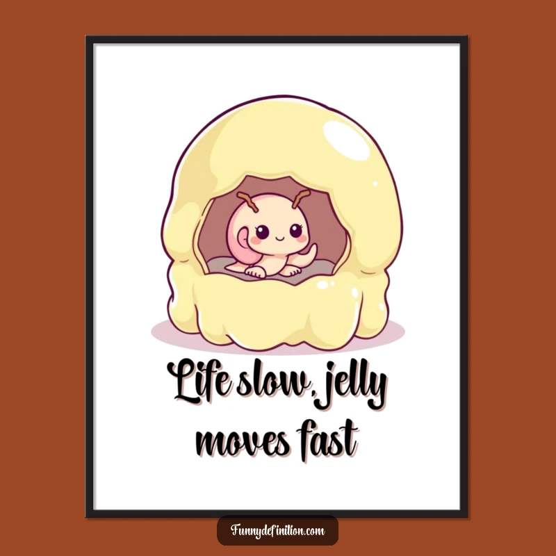 Free Printable Wall Art: Funny Shy Snail Jelly Mold Downloadable Decor!