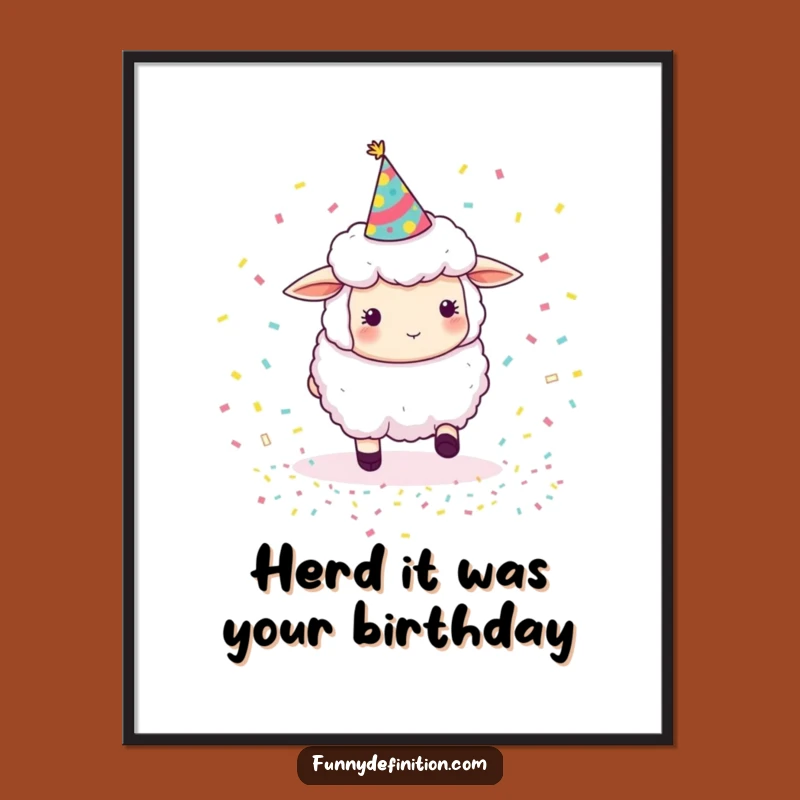 Funny Free Printable Sheep Wall Art: Hilarious Confetti Herding Downloadable Art Print