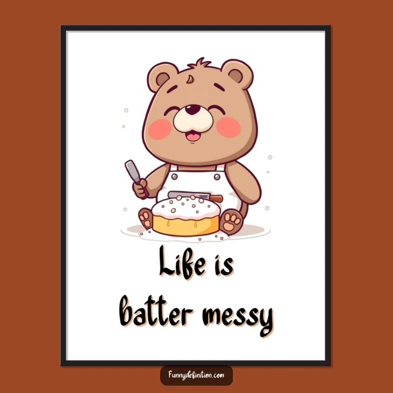 Free Printable Bear Wall Art: Funny Downloadable Decor for Kitchen Chaos