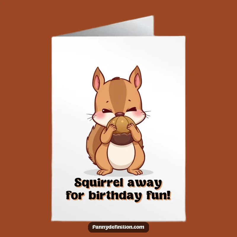Free Printable Squirrel Birthday Card: Nutty Secret DIY Downloadable Gift