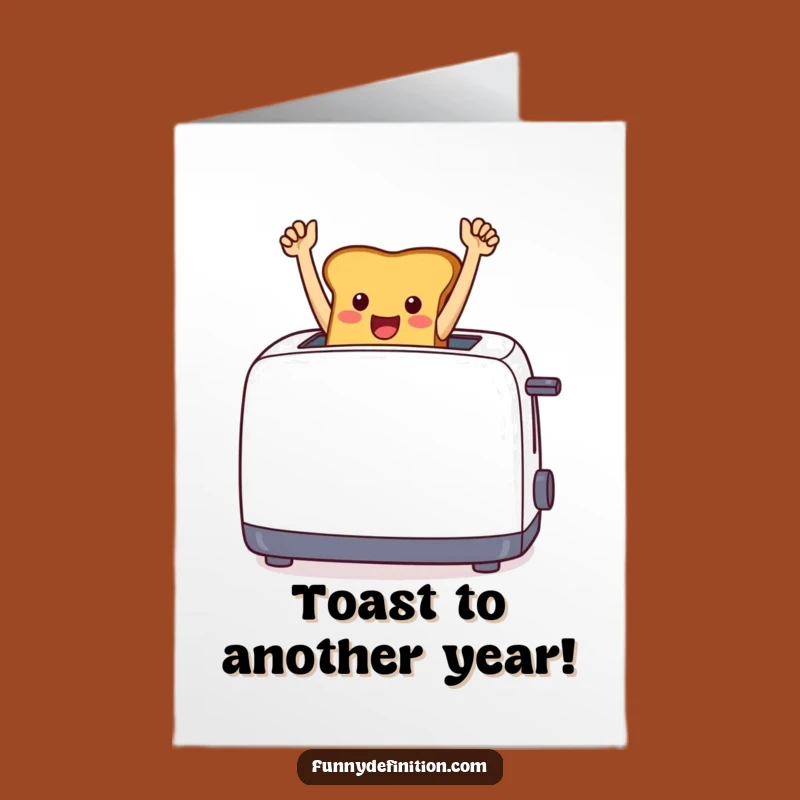 Free Printable Birthday Card: Cheerful Toast Triumph Funny Downloadable Gift!
