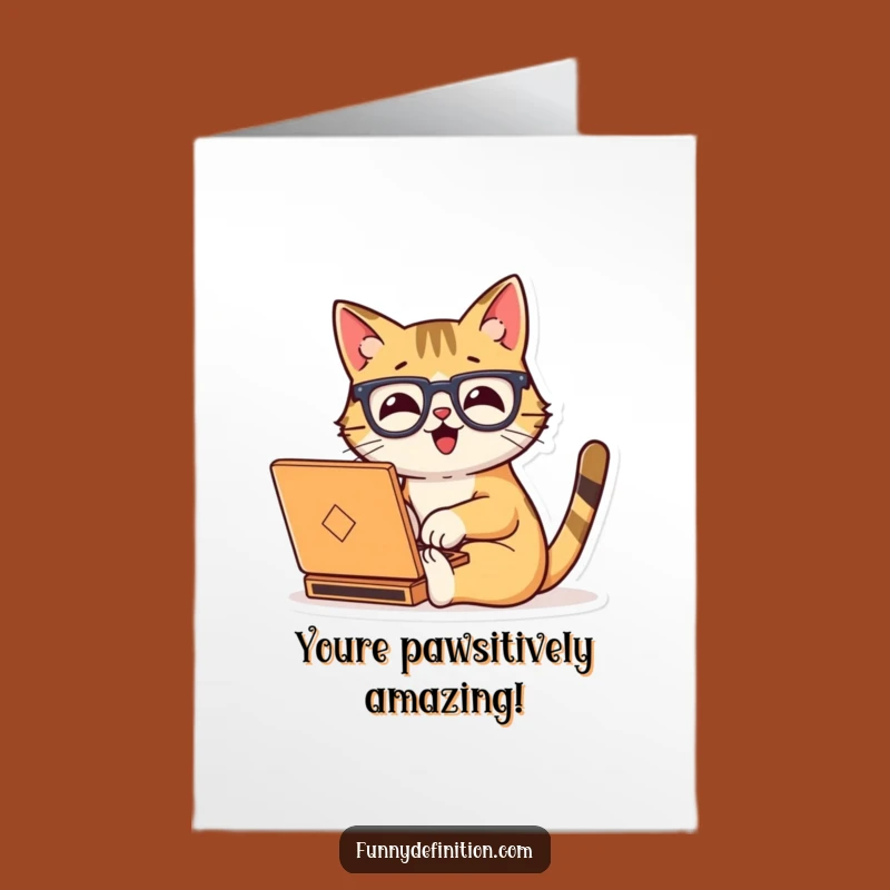 Free Printable Cat Congrats Card: Funny Downloadable for Smart Achievements