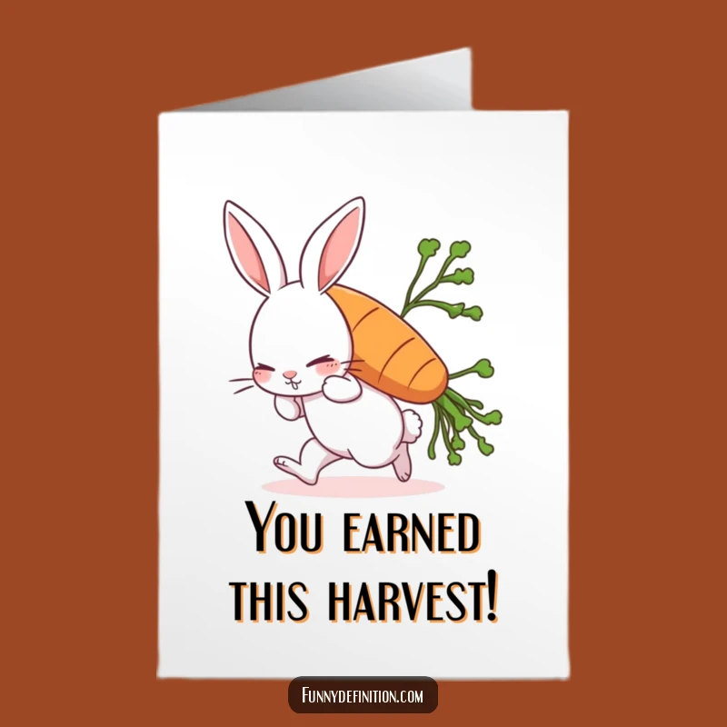 Free Printable Congratulations Card: Rabbit's Big Accomplishment Downloadable