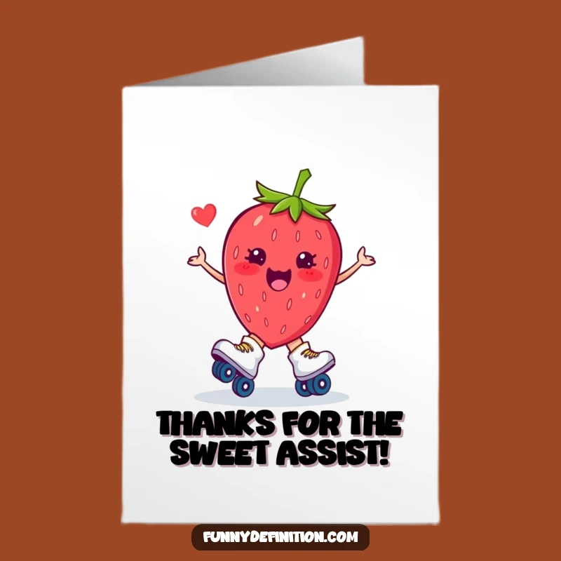 Free Printable Thank You Card: Strawberry Skater's Silly Thanks!