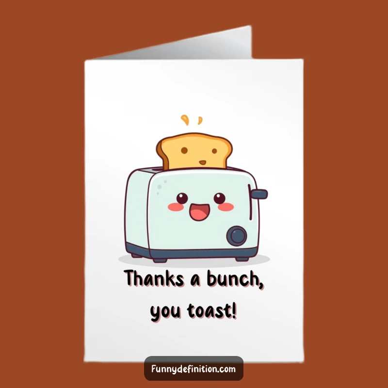 Free Printable Toast Thank You Card: Shocked Toast DIY Downloadable Gift