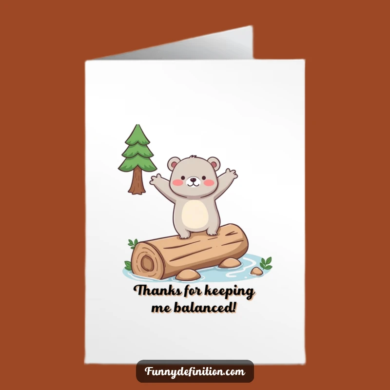 Free Printable Clumsy Bear Thank You Card: Humorous Downloadable Gift for a Wild Thank You!
