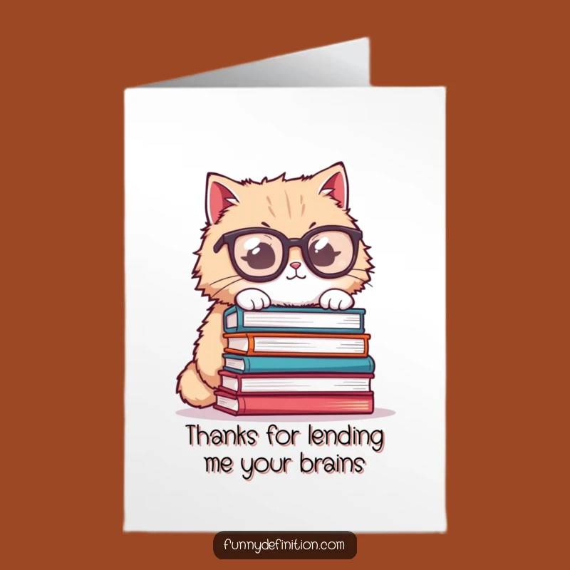 Free Printable Cat Thank You Card: Wise Words Downloadable Gift for Bookish Gratitude