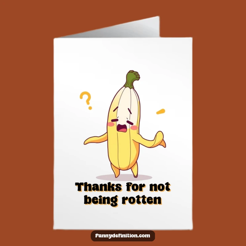 Free Printable Thank You Card: Bewildered Banana's Gratitude - Funny Downloadable Gift